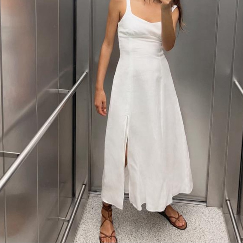 Zara linen midi dress